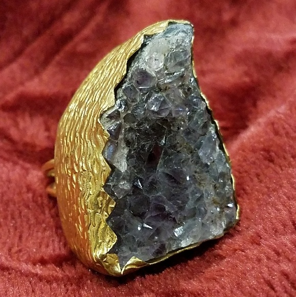 Farmer's Market ~ Amethyst Drusy Ring - Picture 3 of 7